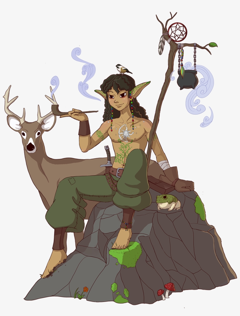 Elf Clipart Wood Elf - Wood Elf Hippie, transparent png