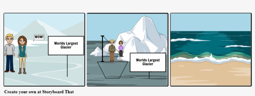 Glacier Melting - Cartoon, transparent png