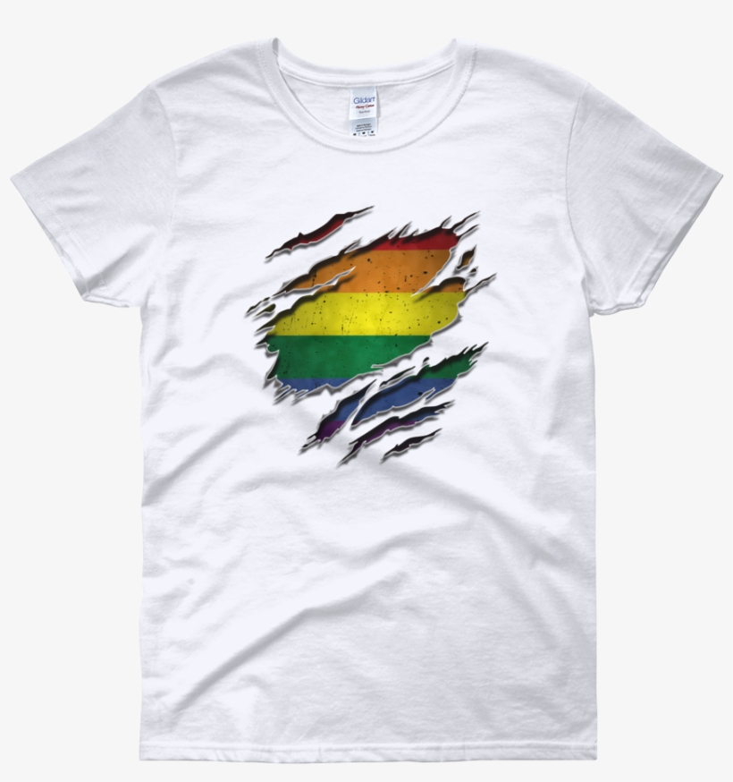 Gay Flag Ripped Chest - Good Girl Go To Heaven Bad Girl Go To Valhalla, transparent png