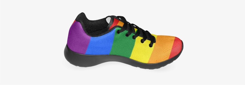 Gay Pride Rainbow Flag Stripes Women's Running Shoes - Sneakers, transparent png