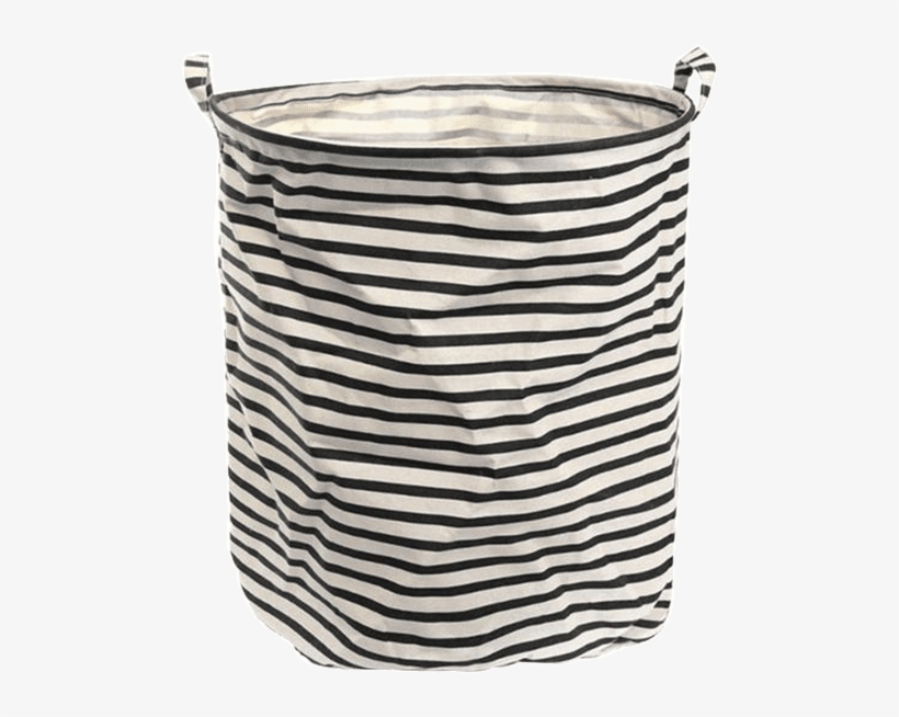 Black & White Laundry Baskets - Cesto De Roupa Redondo Dobravel, transparent png