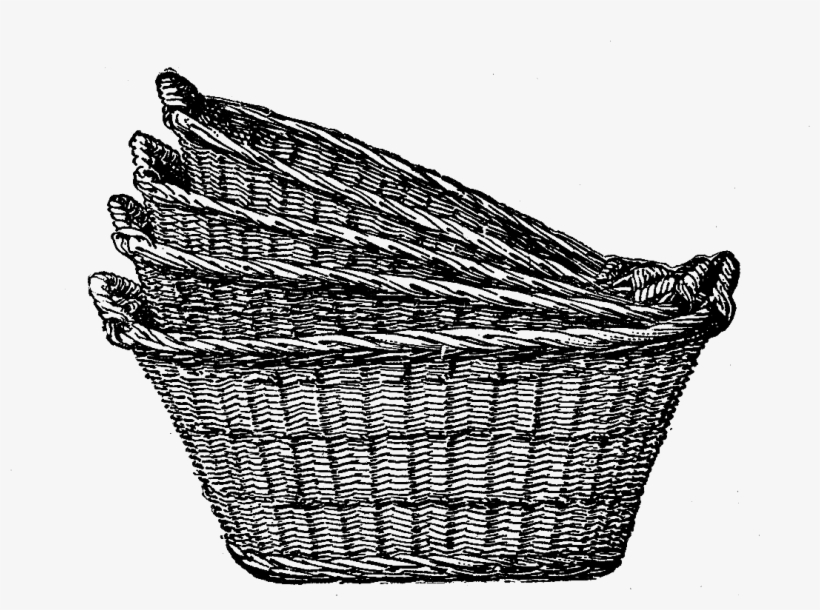 Laundry Drawing Clothes Basket - Basket, transparent png