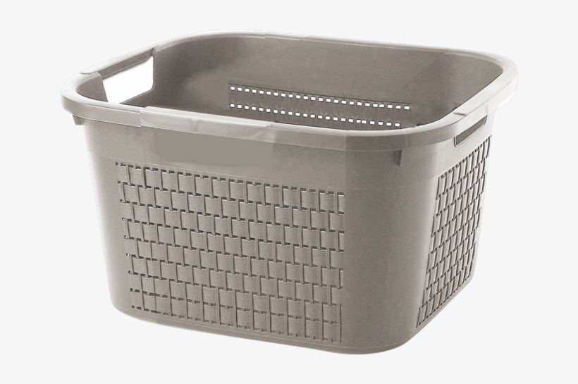 Laundry Basket - 22 L - Rotho Country Laundry Basket - 40 Litre, Cappuccino, transparent png