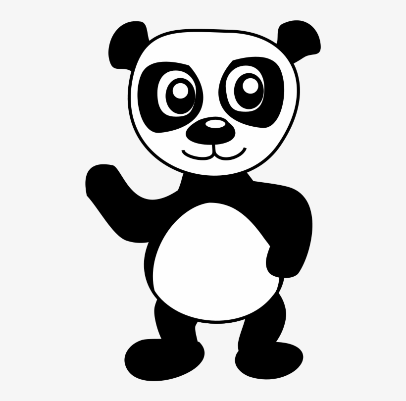 Free Panda Clipart Clip Art Pictures Graphics Illustrations - Panda Bear Cartoon Black And White, transparent png