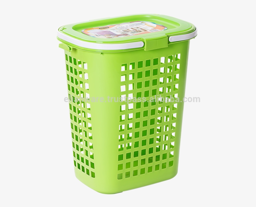 Multipurpose Handled Plastic Laundry Basket - Plastic, transparent png