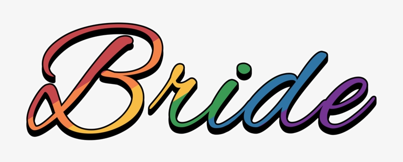 The Word Bride Filled With, Lesbian Pride, Rainbow - Lesbian Pride Rainbow Bride Greeting Card, transparent png