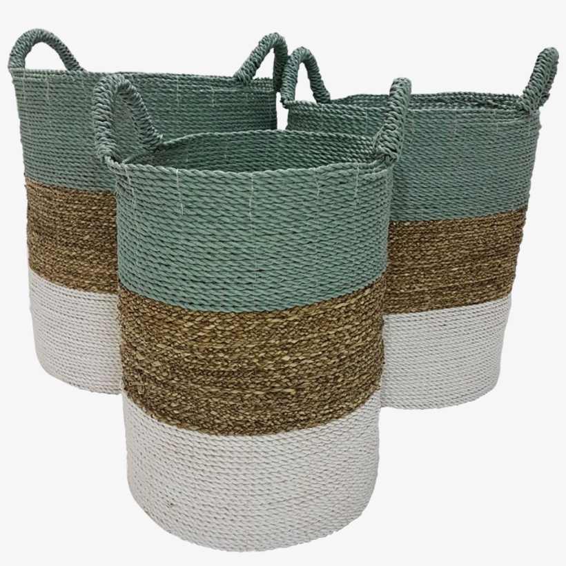 Laundry Basket Aqua L - Knitting, transparent png