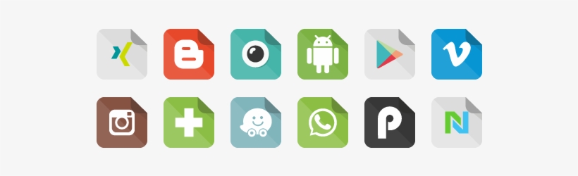 Flat Social Icons - Professional Design, Llc, transparent png