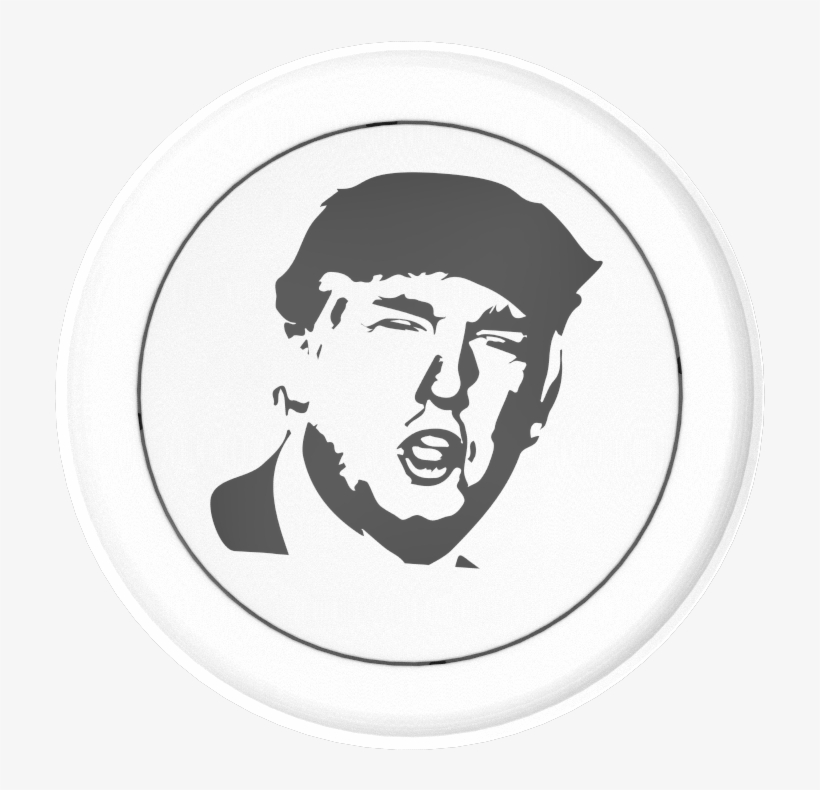 The Donald Trump Black & White Button - Donald Trump, transparent png