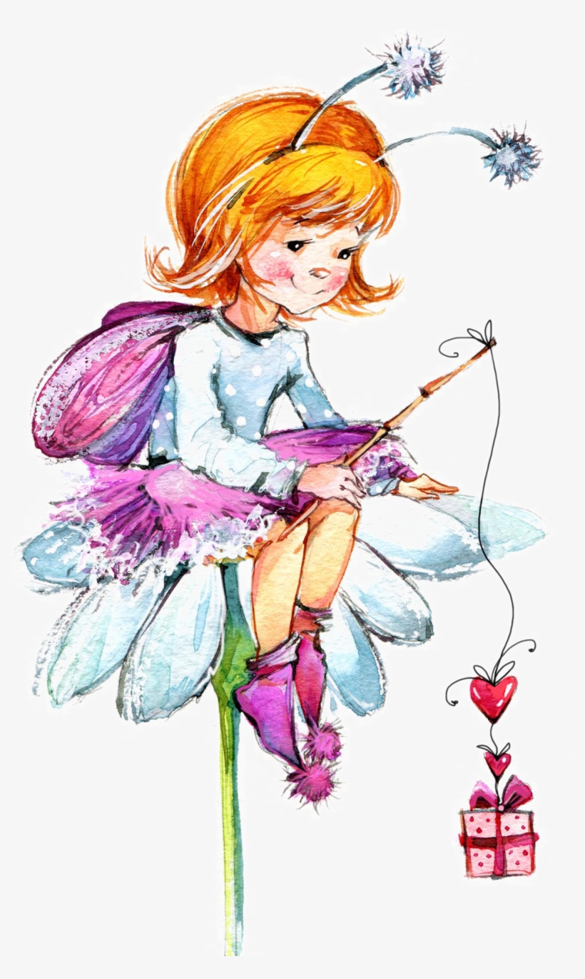 Drawing Painting Child Cartoon Transprent Png Free - Child Fairies Drawing, transparent png