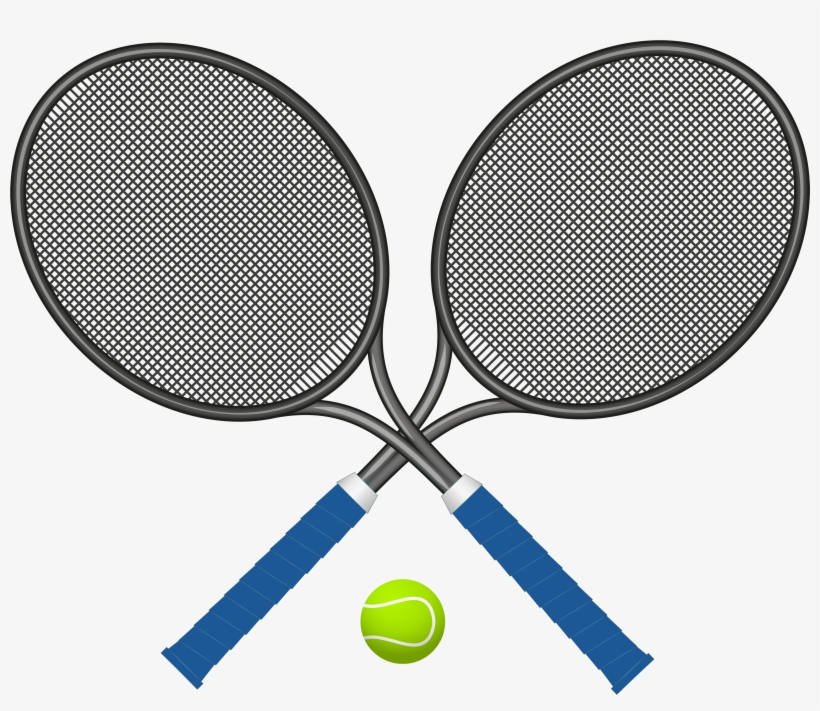 Tennis Rackets With Ball Png Clipart - Tennis Bat And Ball Png, transparent png