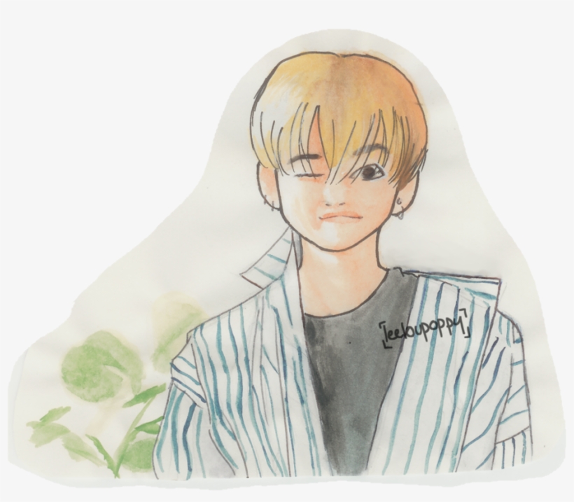 Jungkook's Drawing Watercolor - Drawing, transparent png