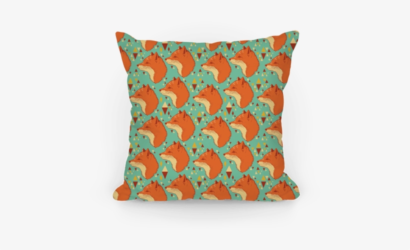 Spirit Fox Pattern Pillow - Cushion, transparent png