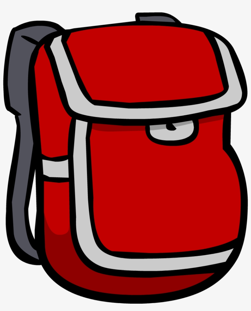 Red Backpack - Png - Mochilas Club Penguin, transparent png