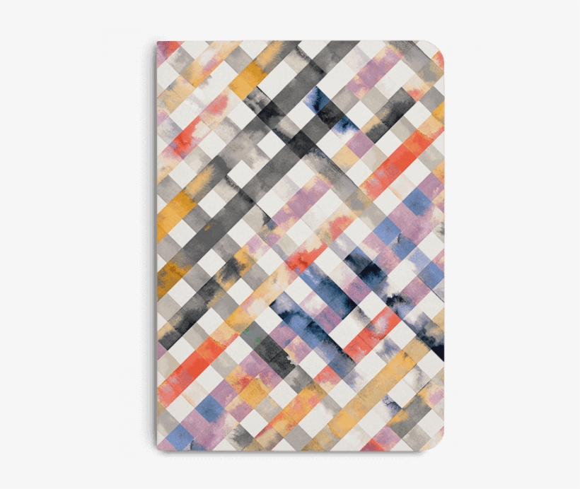 Gingham Watercolor Orange Yellow A5 Notebook Plain - Watercolor Painting, transparent png