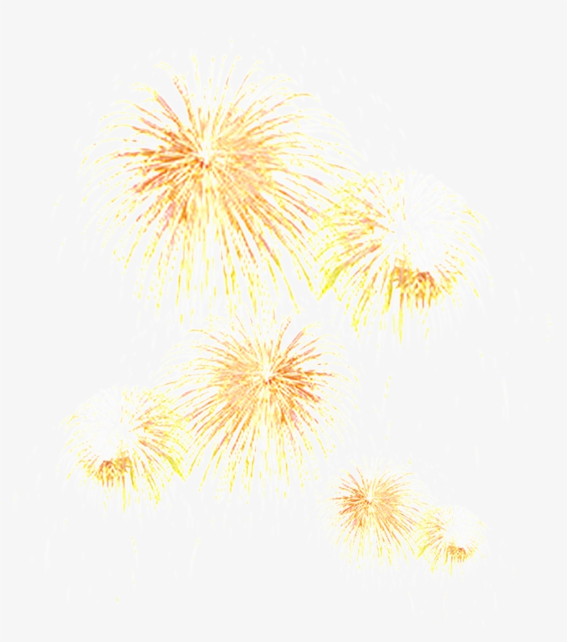 Dazzling Fireworks Effect Transparent Decorative - Dorados Fuegos Artificiales Png, transparent png