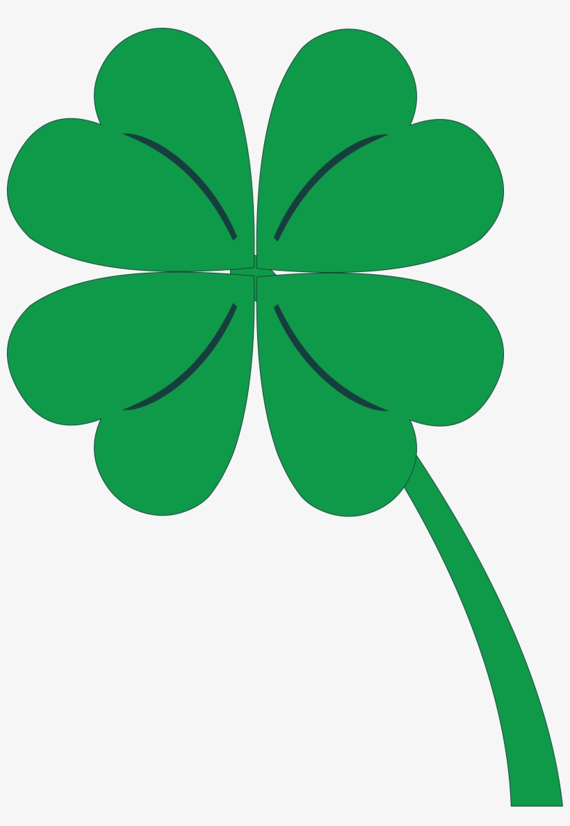207 Free Clipart Of A St Paddys Day 4 Leaf Clover Shamrock - Clipart Shamrock 4 Leaf, transparent png