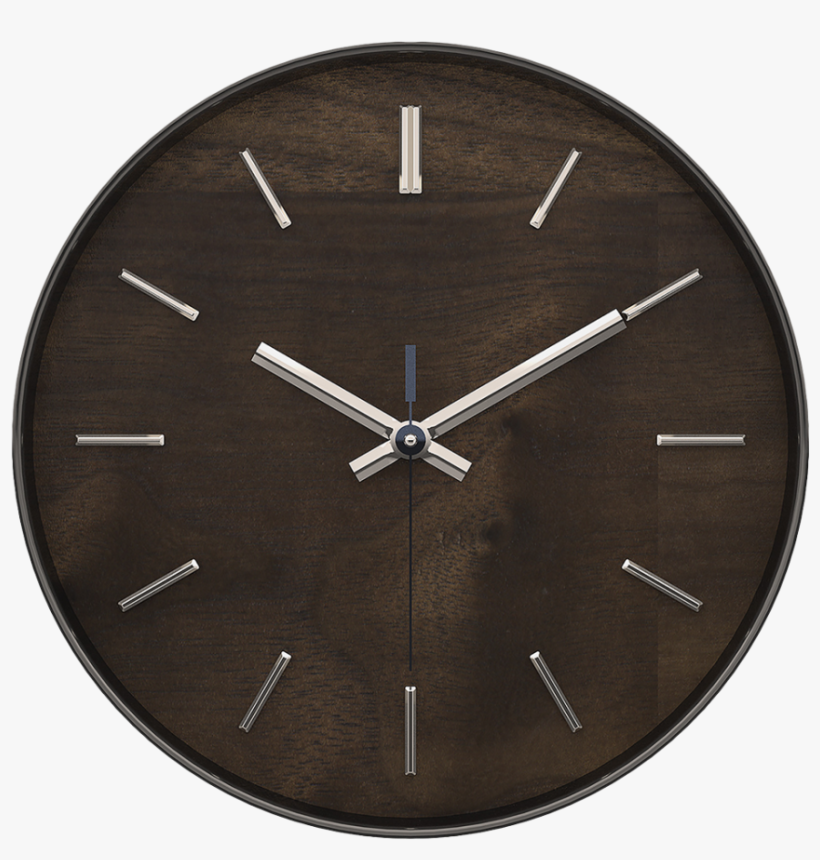 Download Wooden Wall Clock Png Image - Walnut Wall Clock, transparent png
