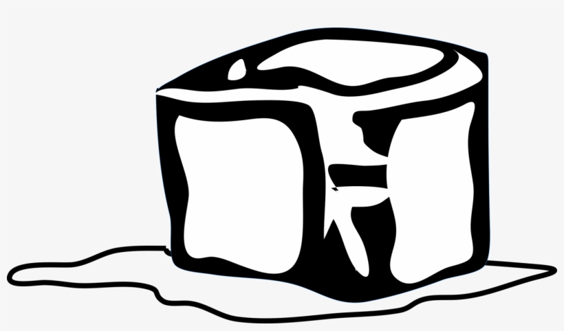 Line Art Ice Cube Drawing Download - Ice Clipart Black And White, transparent png