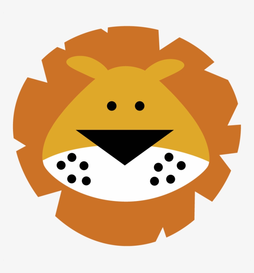 Cartoon Lion Face - Cute Lion Face Cartoon, transparent png