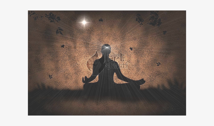 Yoga Sitting Pose Sukhasana Third Eye Light Rays Brown - Darkness, transparent png