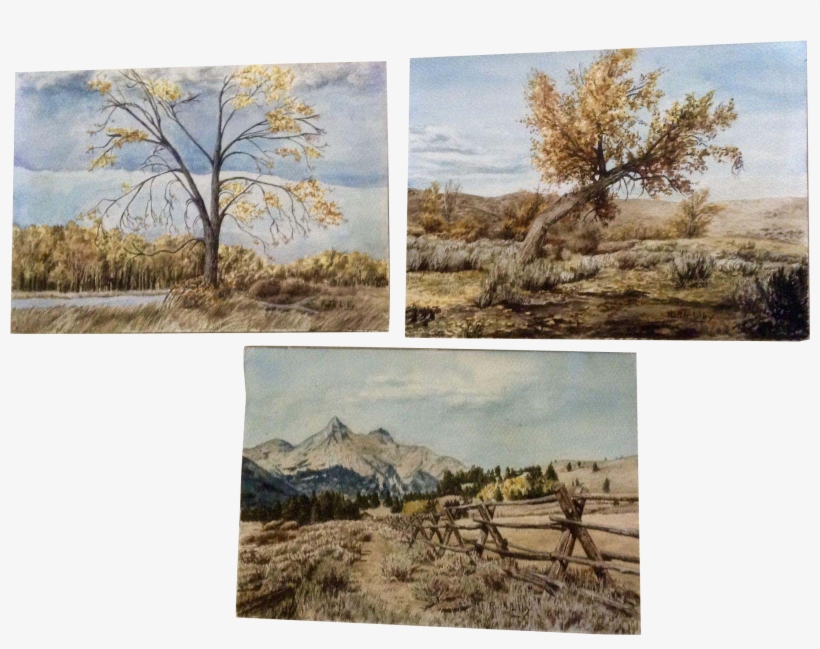 Ruth D Liby Watercolor Paintings Rural Mountains Big - Photograph, transparent png