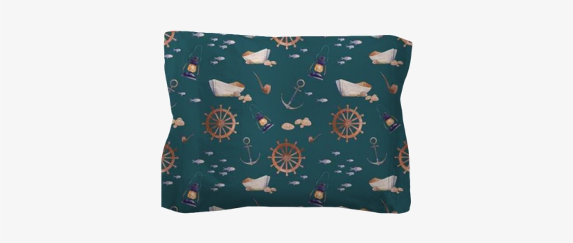Watercolor Nautical Seamless Pattern - Watercolor Painting, transparent png