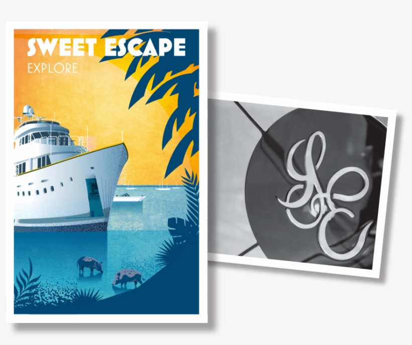 Art Deco Poster Yacht Sweet Escape Home Explore - Art Deco, transparent png