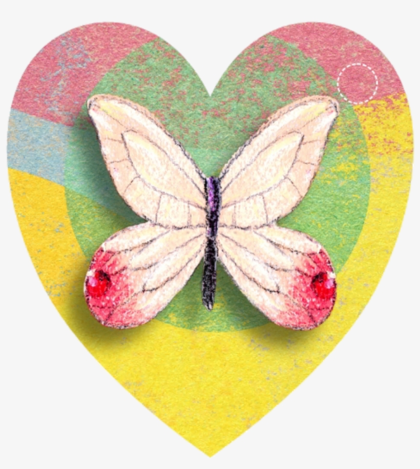 Butterfly Heart Tag Scrapbooking 1487945 - Butterfly Scrapbook Png, transparent png