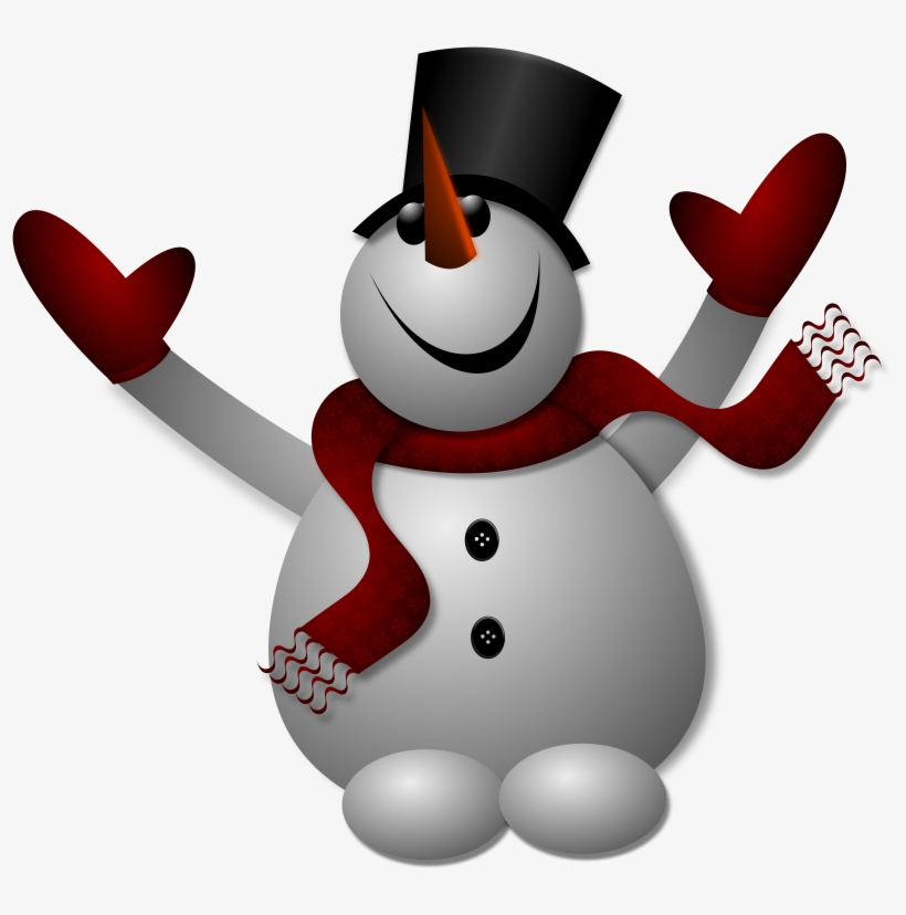 Snowman Noel Chapeau Christmas Gloves Happ - Happy Snowman, transparent png