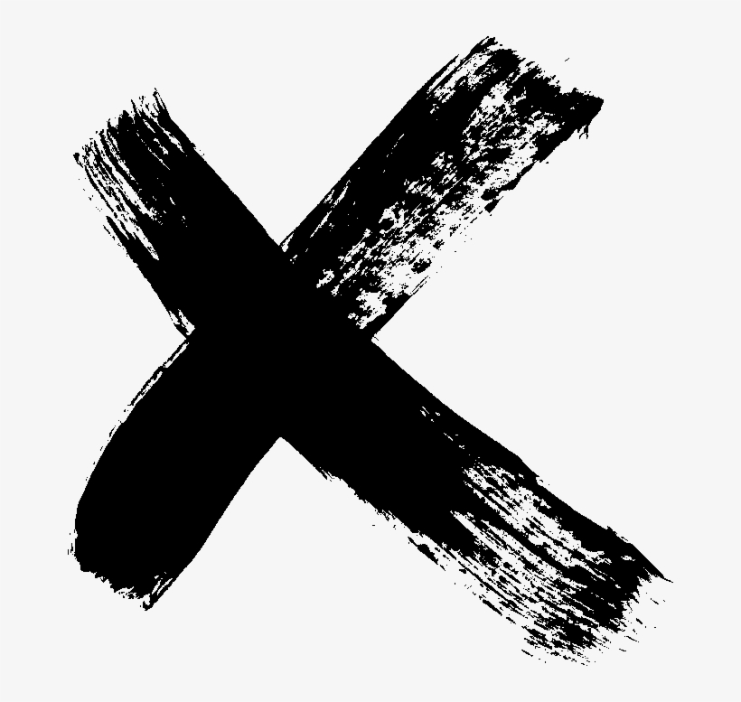Picture Black And White Brush Stroke Png Transparent - Brush Stroke X Png, transparent png
