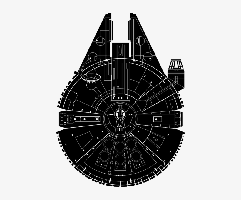 Jpg Freeuse Stock Halc N Milenario Pinterest Star Starwars - Dibujo Halcon Milenario Star Wars, transparent png