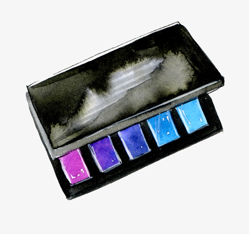 Hand Painted Blue Series Eyeshadow Box Png Transparent - Eye Shadow, transparent png