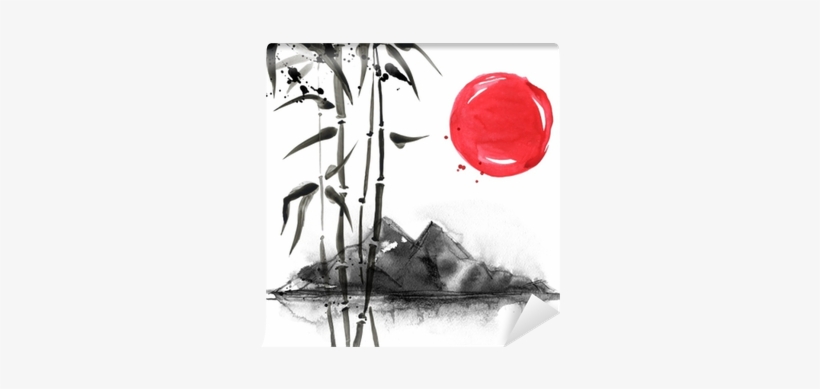 Traditional Beautiful Watercolor Hand Drawn Illustration - Japanese Bamboo Painting, transparent png