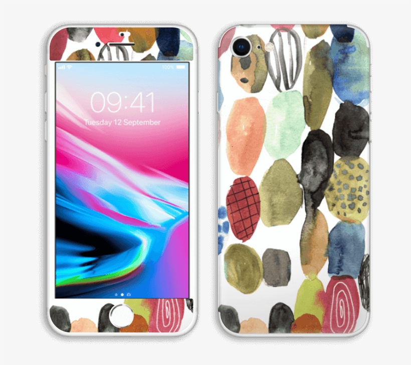 Dots Watercolor - Apple Iphone 8 - Silver, transparent png