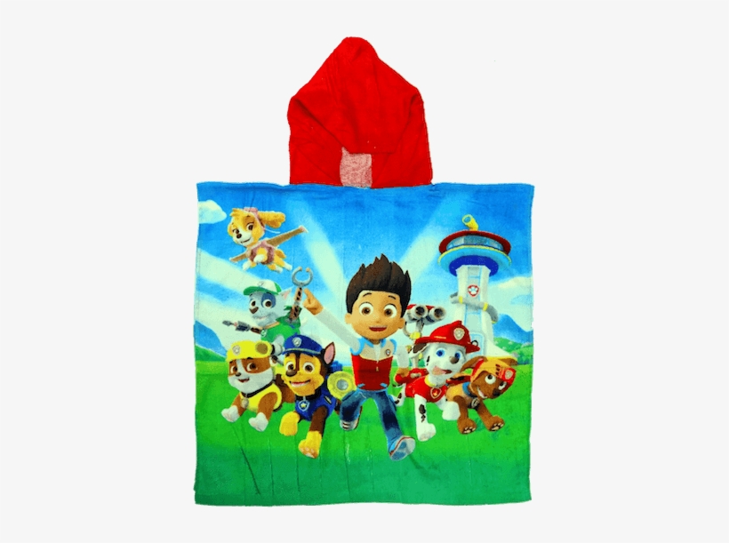 Paw Patrol Poncho - Cape De Bain Pat Patrouille, transparent png