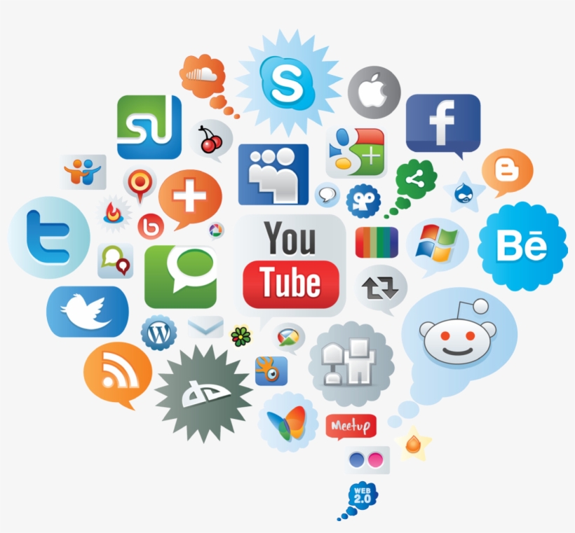 Social Media Icons Cloud - Social Media Icon Cloud, transparent png