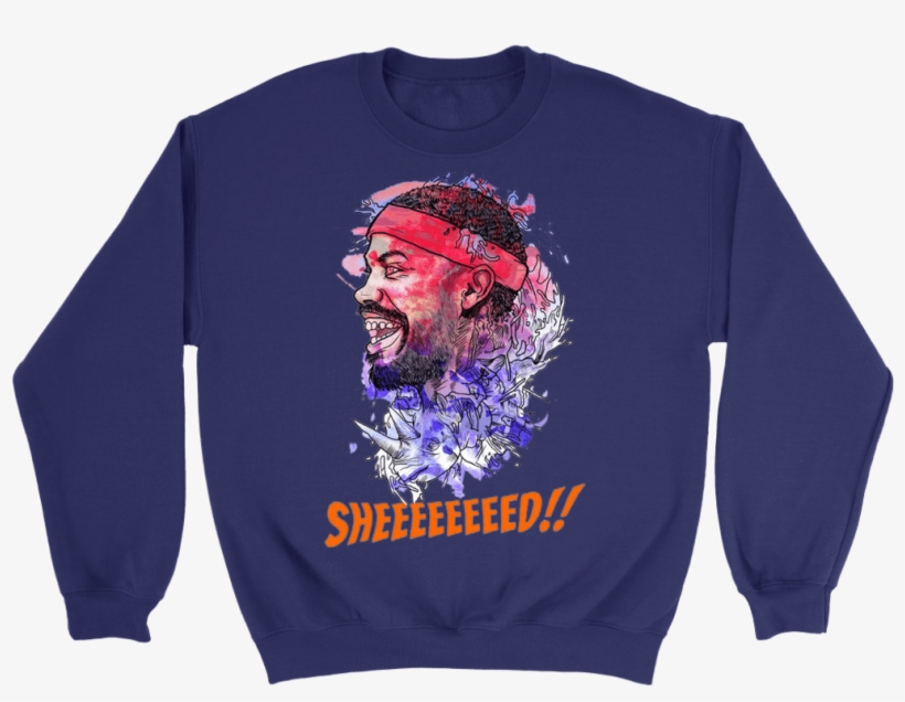 Crewneck Sweatshirt / Purple / S Rasheed Wallace Watercolor - Chinese Crouching Tiger Premium Sweatshirt (6 Colors, transparent png