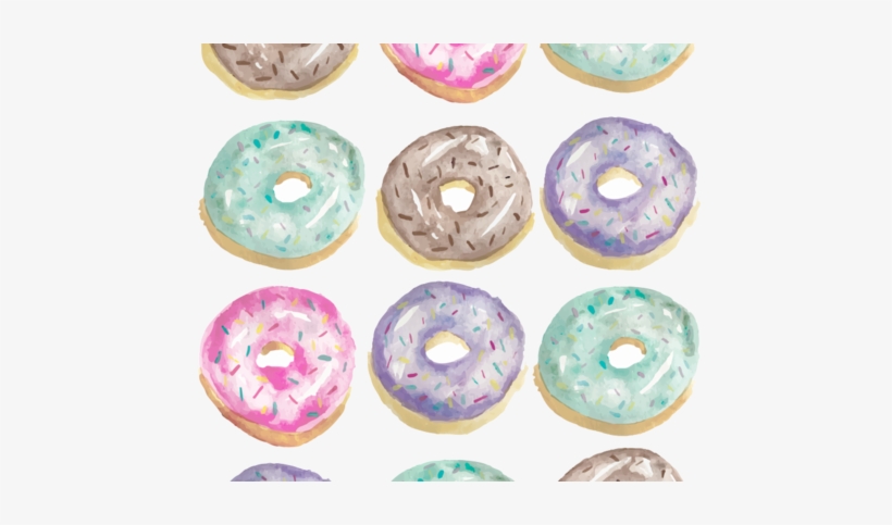 Watercolor Pastel Donuts Fabric By Harpley Design Studio - Dog, transparent png