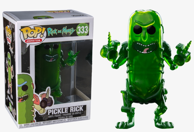 Rick - Pickle Rick Pop Vinyl, transparent png