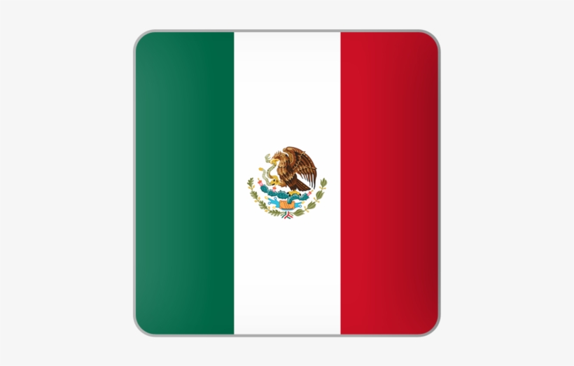 Illustration Of Flag Of Mexico - Mexico Flag Square Icon, transparent png