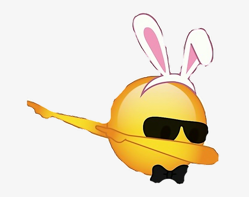 Dabing Emoji Dab Emoji Bunny Bow Glasses Freetoedit - Dab Emoji No Background, transparent png