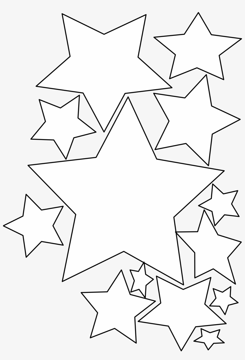 Star Clip Art Black And White - Clip Art, transparent png