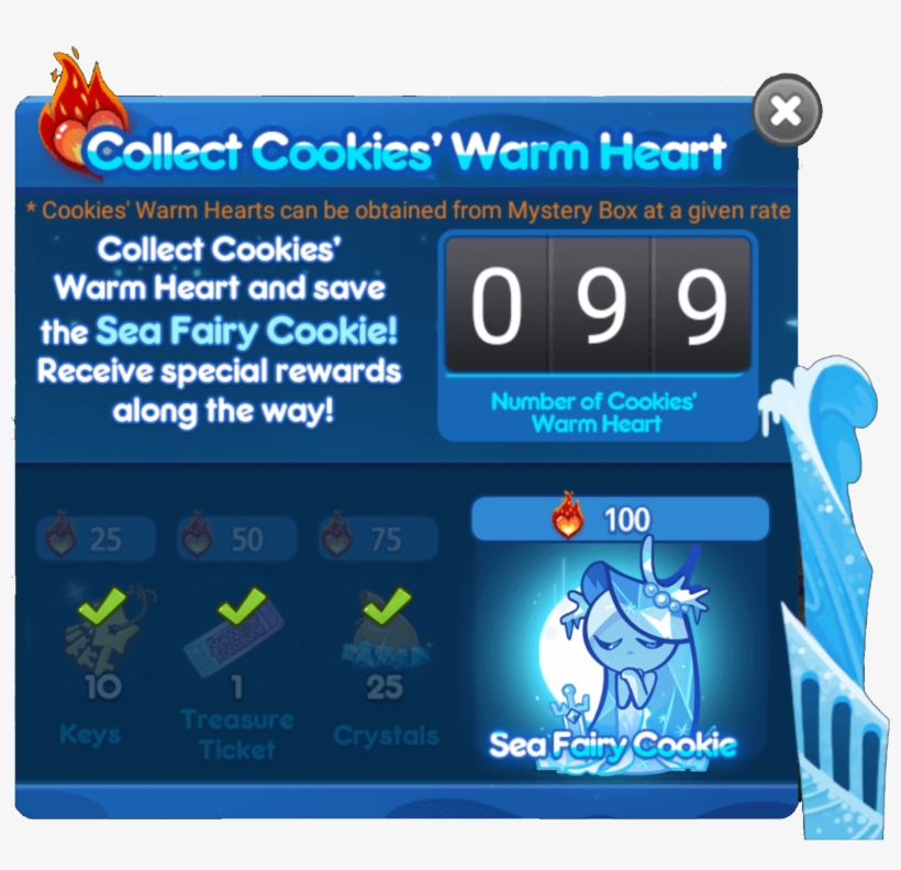 Number Of Cookies' Warm Heart Sea Fairy Cookie - Moonlight Cookie X Sea Fairy Cookie, transparent png