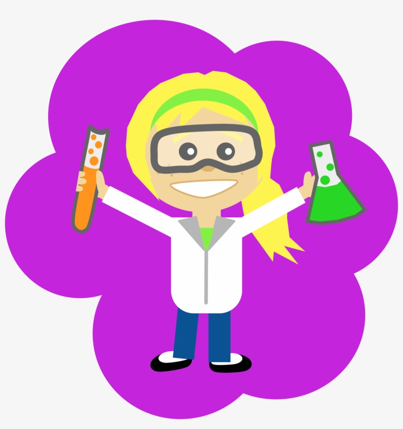 Science Girl With Ponytail - Girl Scientist Png, transparent png