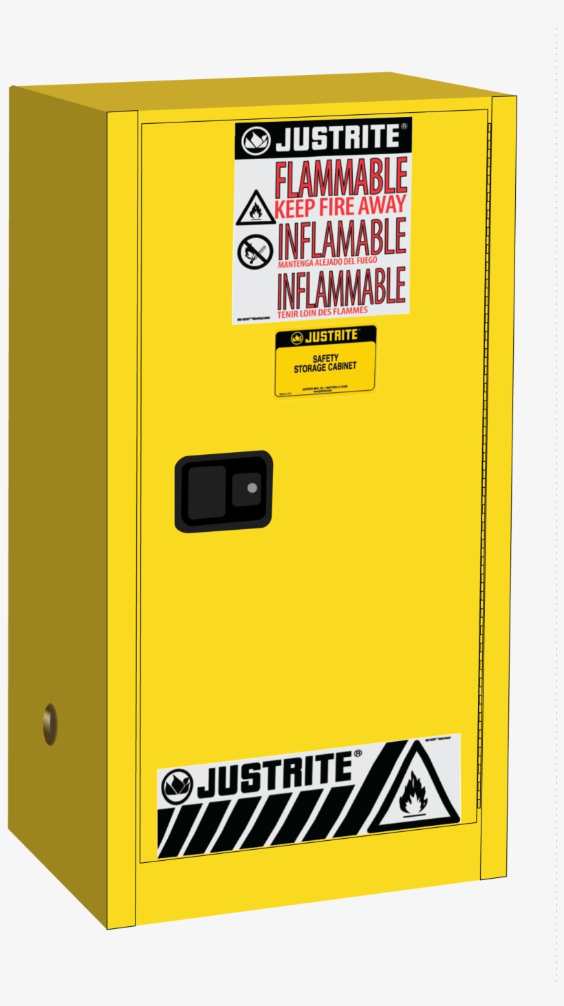 Pouring Beaker Yellow Png - Justrite Sure-grip 18 Gauge Steel Yellow Safety Cabinet,, transparent png