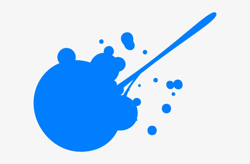 Small - Blue Paint Splatter Transparent, transparent png