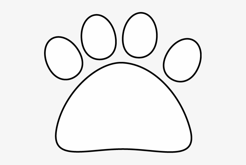 Black And White Cat Paw Clip Art - Cat Paw Black And White, transparent png