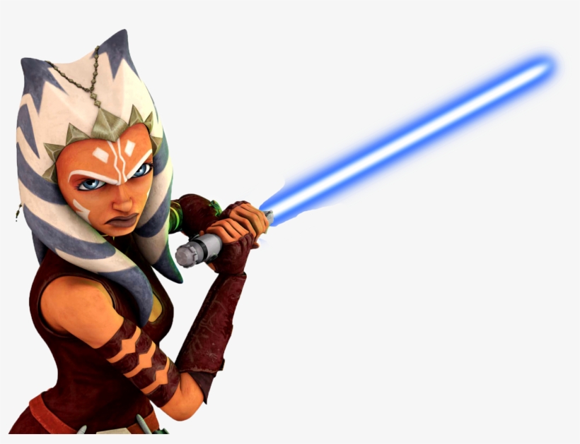 Ahsoka Blue Lightsaber By Superherotimefan On Deviantart - Ahsoka Tano Clone Wars Png, transparent png