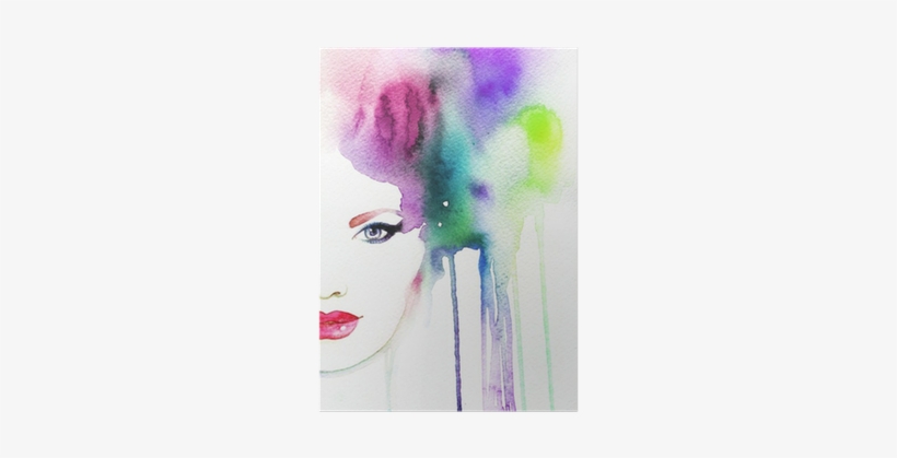 Woman Portrait - Watercolor Painting, transparent png